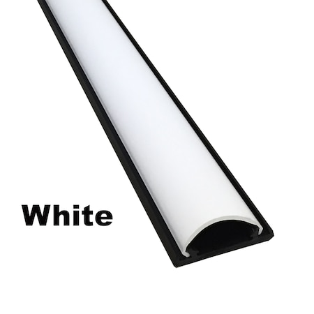 Electriduct Cable Protector, 5/8 in H, 36 in L, 2-3/8 in W, 1 Channel, PVC, White CC-CS-STU-1-WT